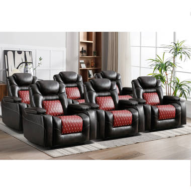 Red and black discount recliner